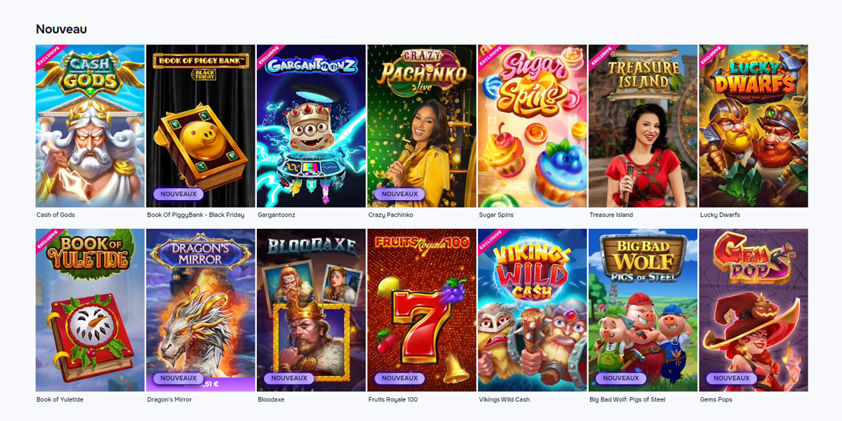 SG Casino jeux nouveaux